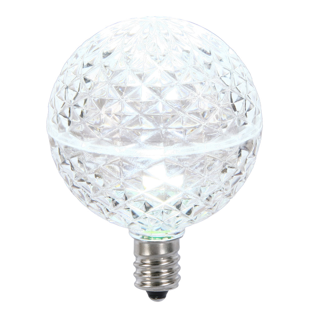 Vickerman G50 Faceted LED Cool White E12 .38W 10Bx - XLEDG55-10