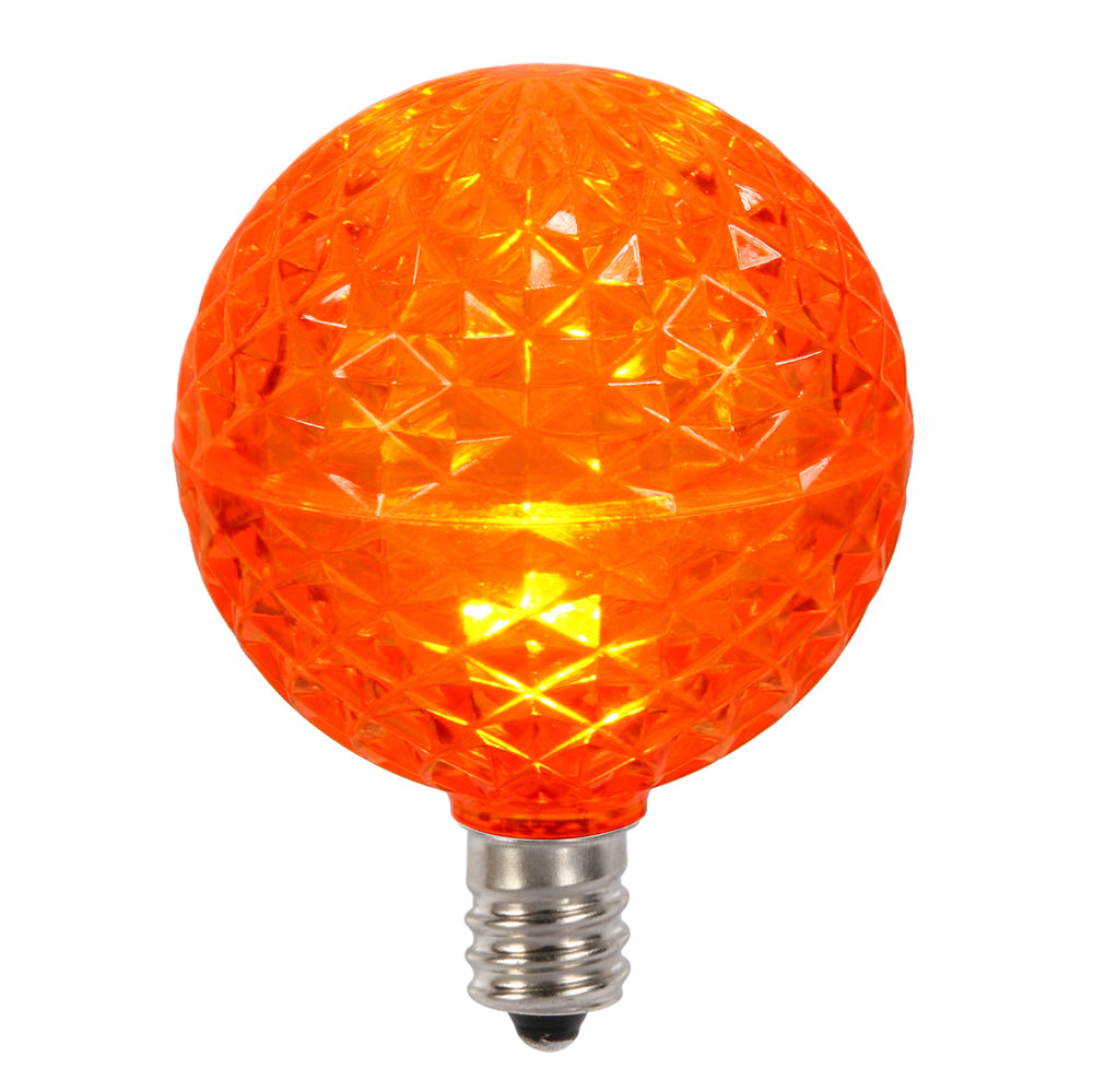 Vickerman G50 Faceted LED Orange Bulb E12 10/Box - XLEDG58-10