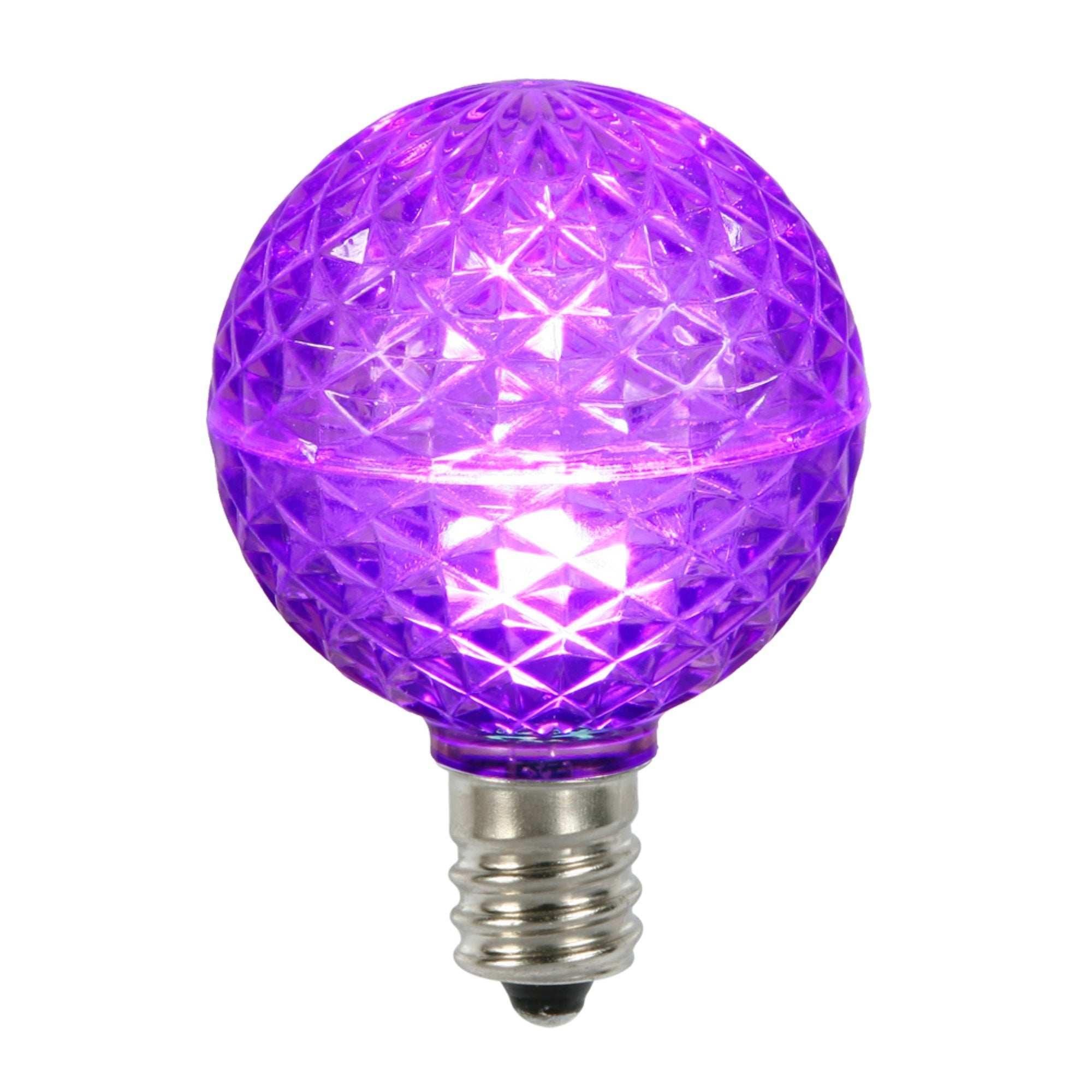 G50 Faceted LED Purple Bulb E17 25/Box