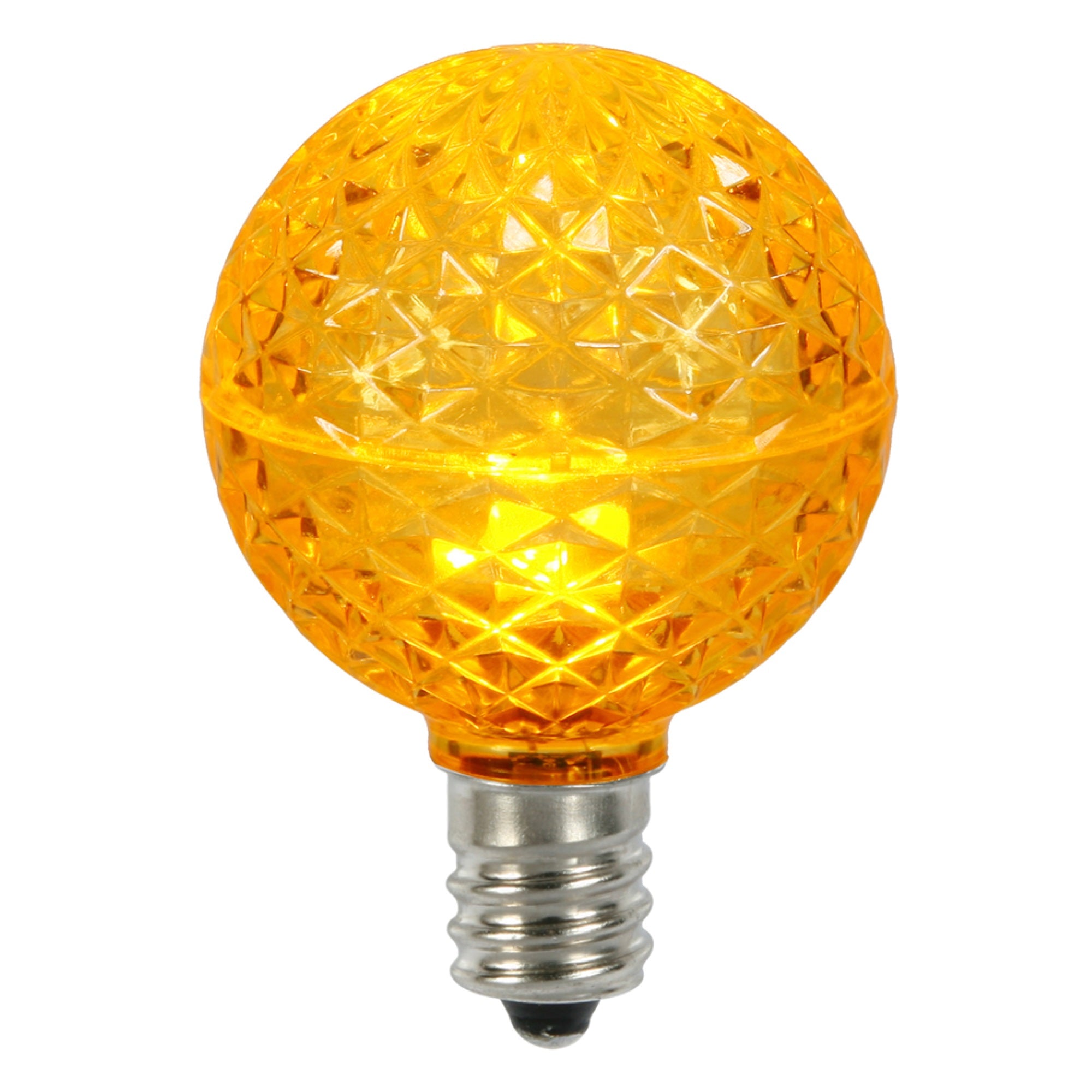 G50 Faceted LED Yellow Bulb E17 25/Box