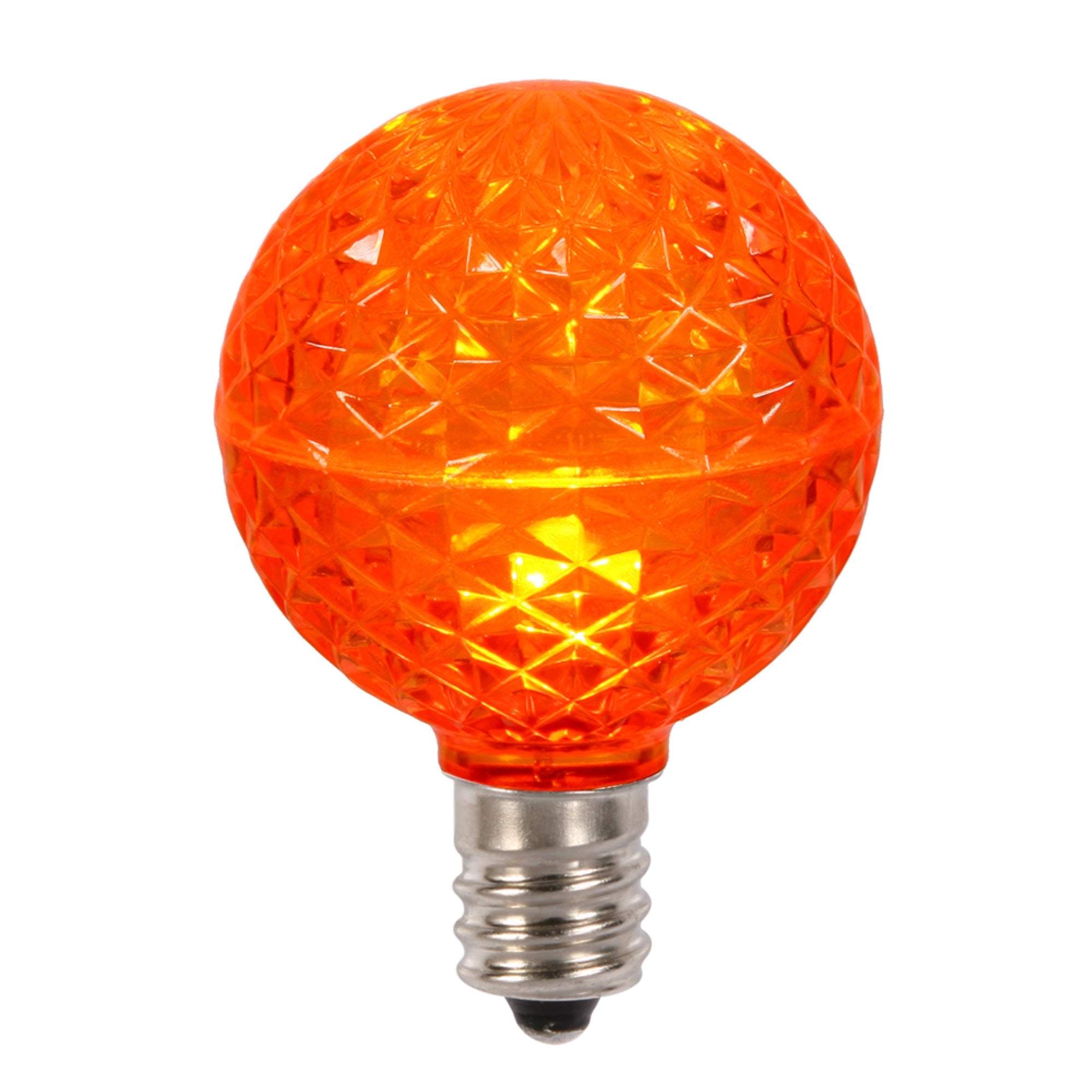 G50 Faceted LED Orange Bulb E17 25/Box