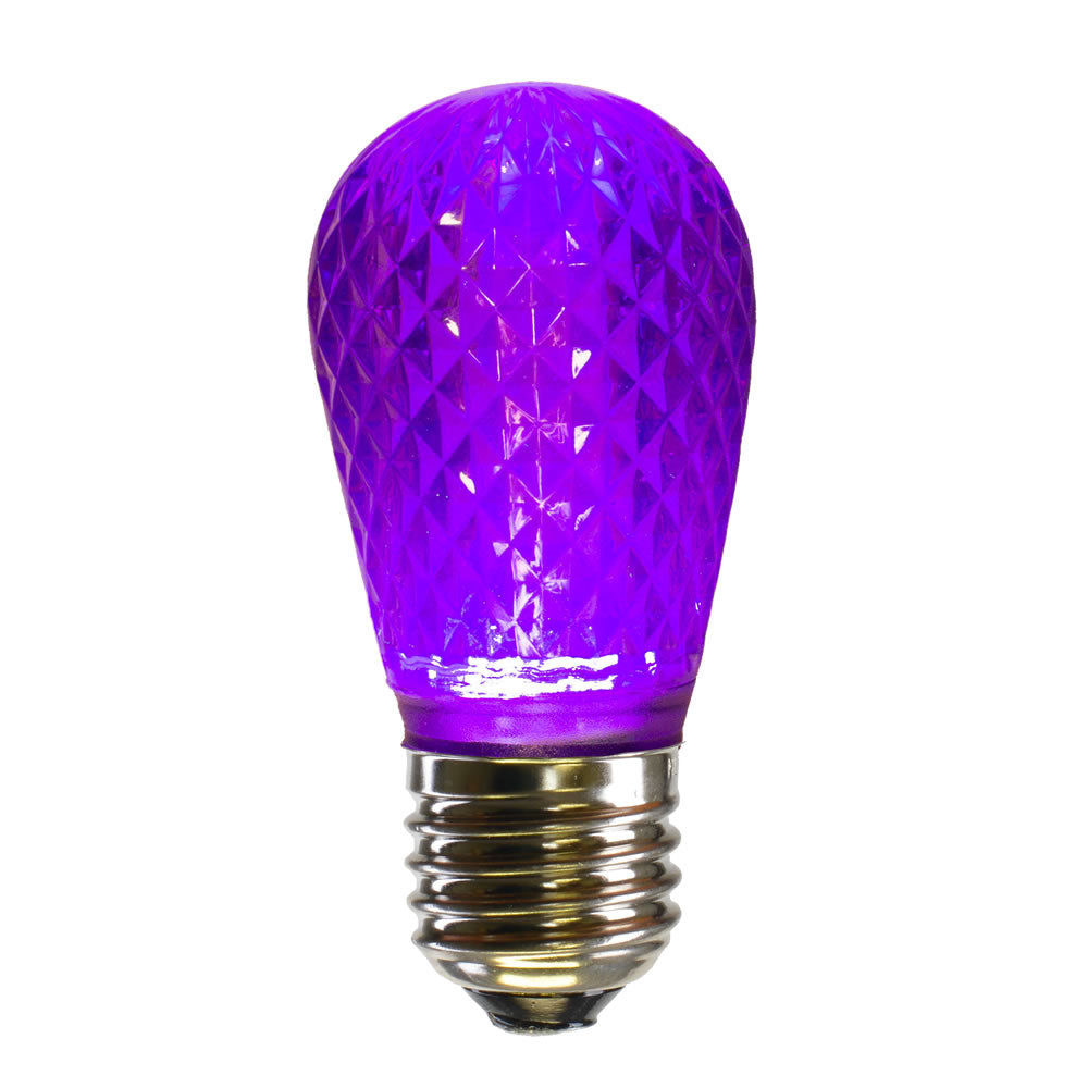 Vickerman 11S14 Faceted LED Purple Lamp E26 10/Box - XLEDS16-10