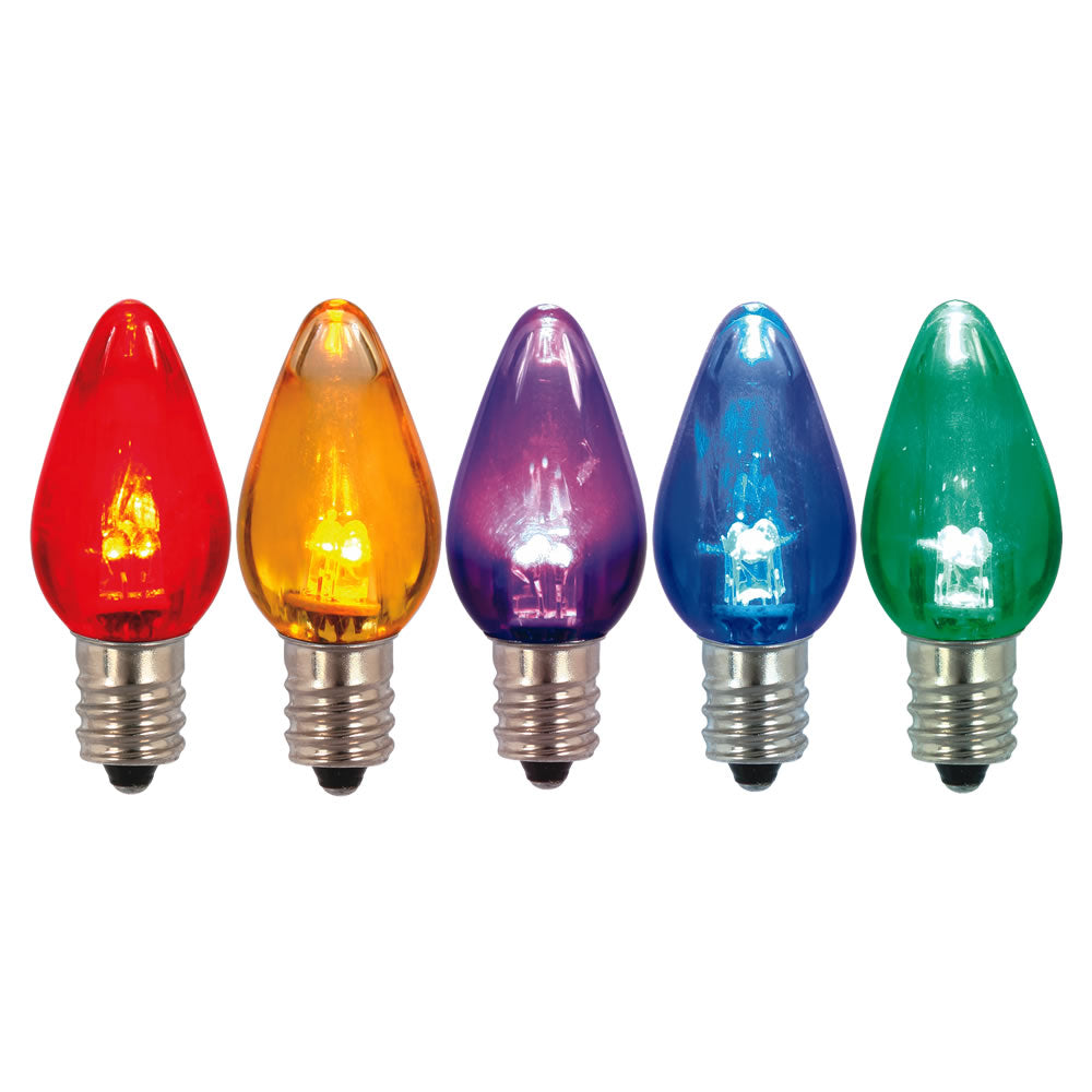 Vickerman C7 Multi Transparent LED Bulb 25/Box - XLEDTC70-25
