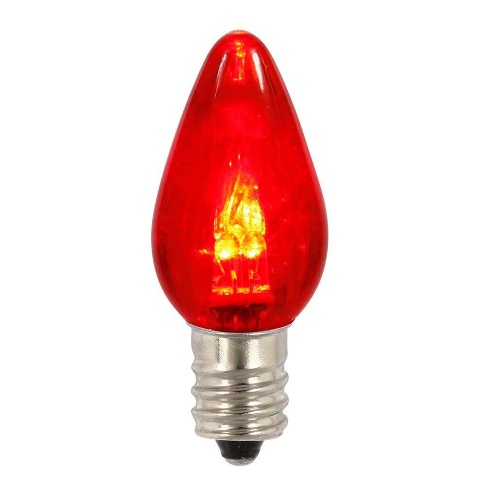 Vickerman C7 Red Transparent LED Bulb 25/Box - XLEDTC73-25