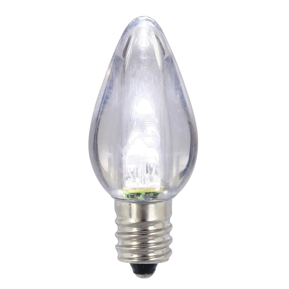 Vickerman C7 PureWht Twinkle TranspLED Bulb 25/Box - XLEDTC7PT-25