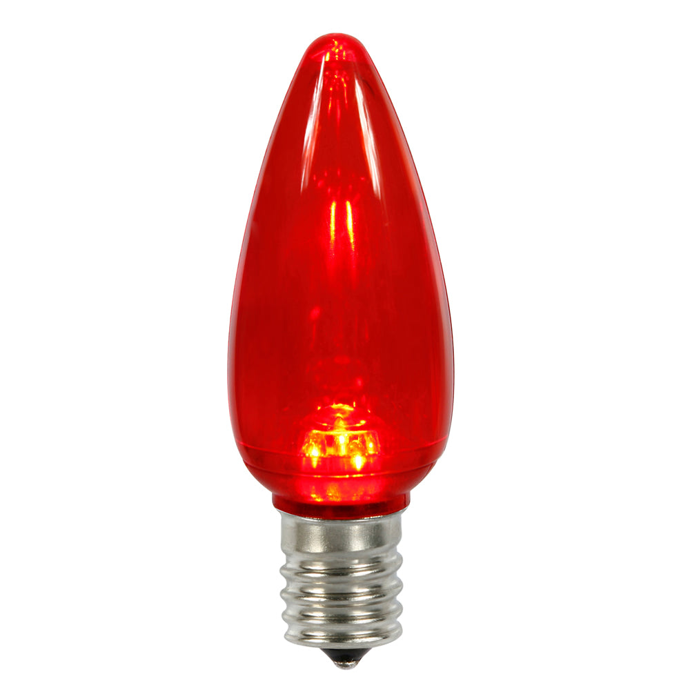Vickerman C9 Red Transparent LED Bulb 25/Box - XLEDTC93-25