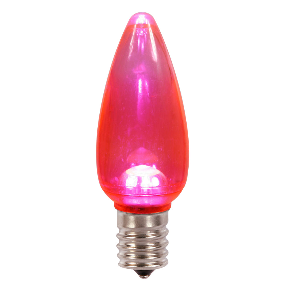 Vickerman C9 Pink Transparent LED Bulb 25/Box - XLEDTC99-25
