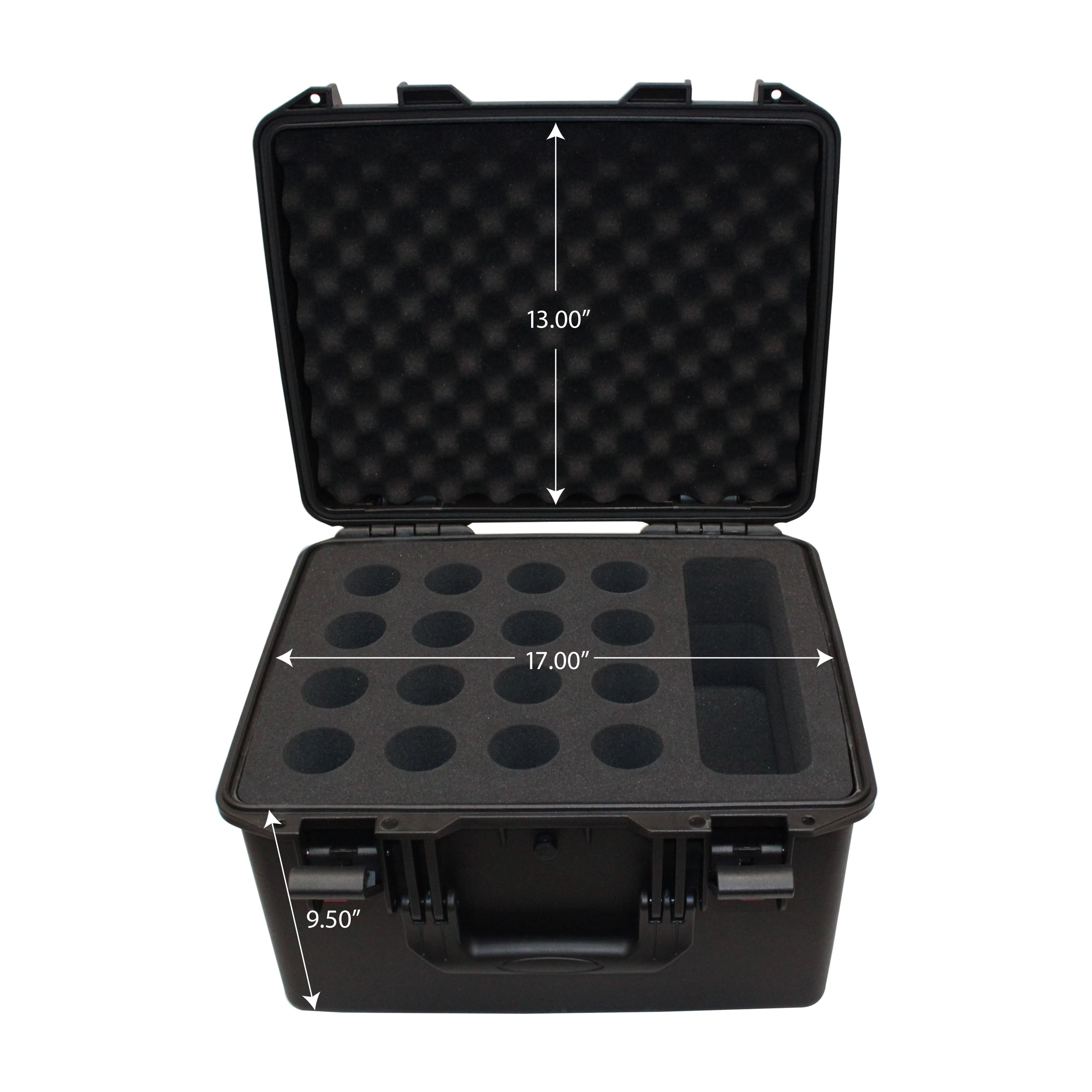 Prox Xm-1216Mic Vaultx Watertight Microphone Case (Holds 16 Handheld Units)