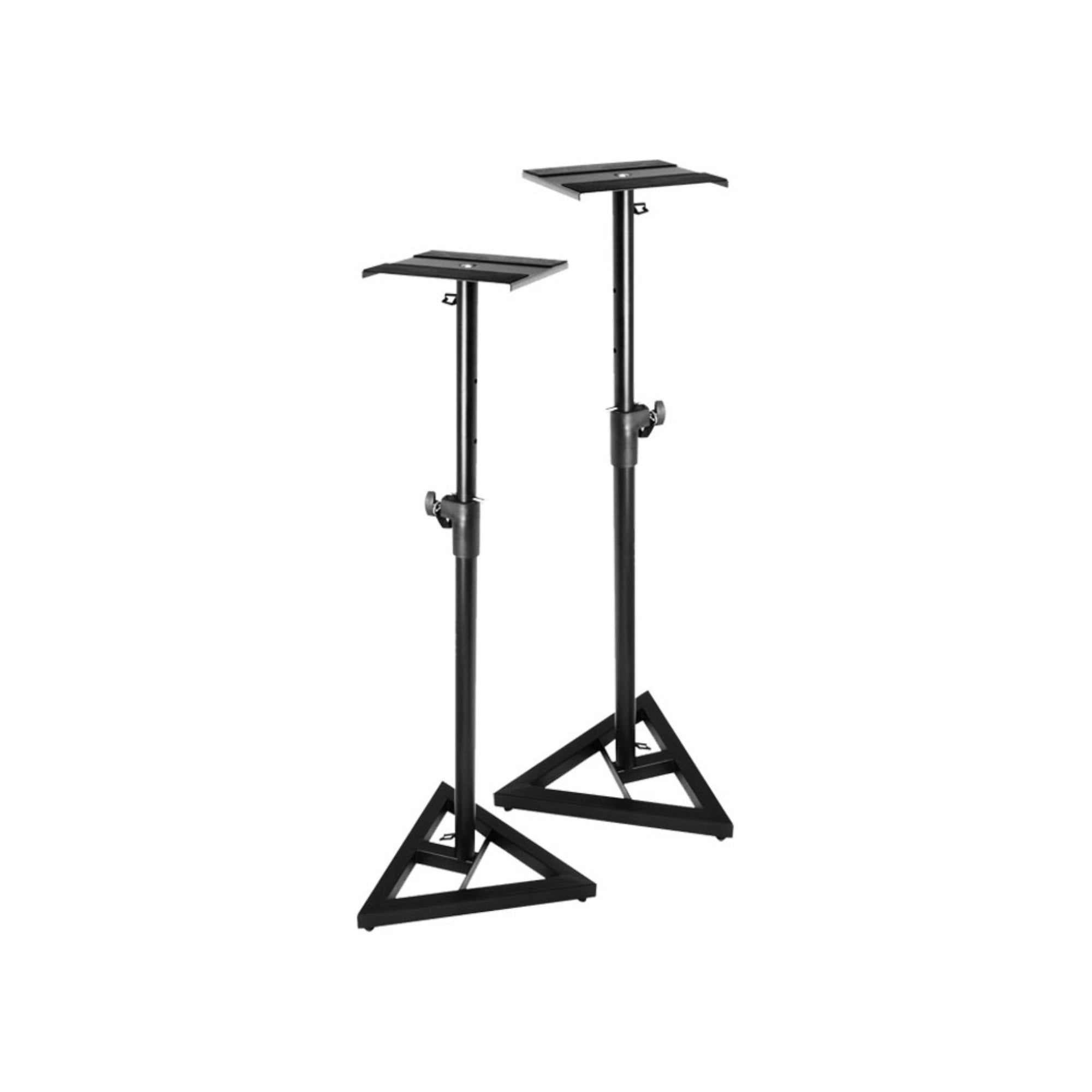 Prox X-Ms12 Pair Of Monitor Speaker Platform Stands W/Rubberized Platform And Wide Base