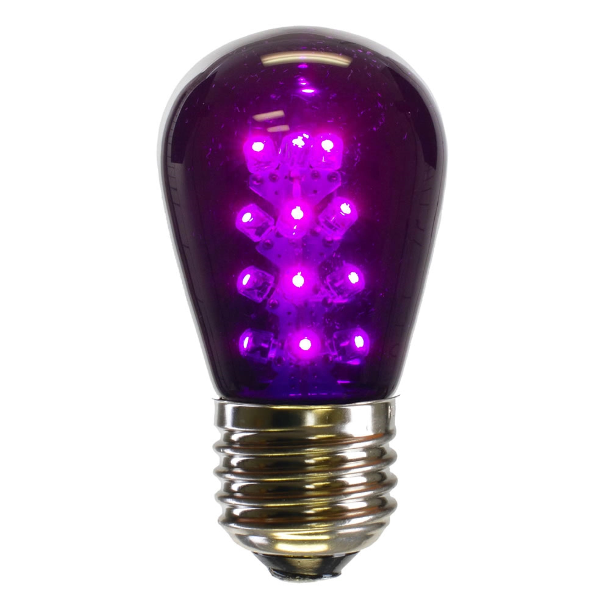 S14 LEDPurple Transp Bulb E26 Base 5/pk