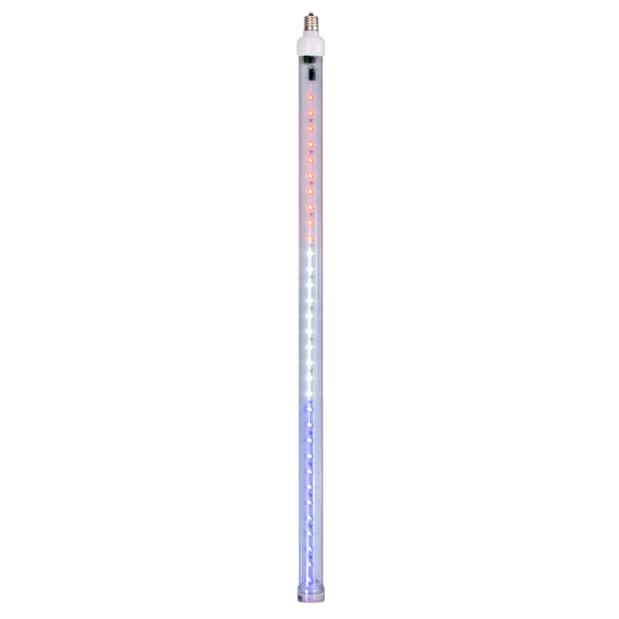 24 Red-Wht-Blu C9 Led Snowfall Tube 5Pk