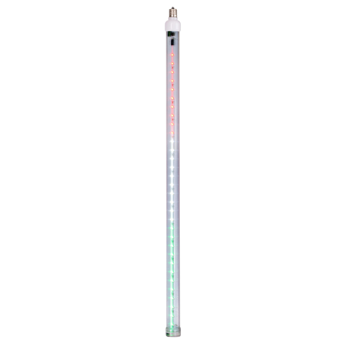 24 Red-Wht-Grn C9 Led Snowfall Tube 5Pk