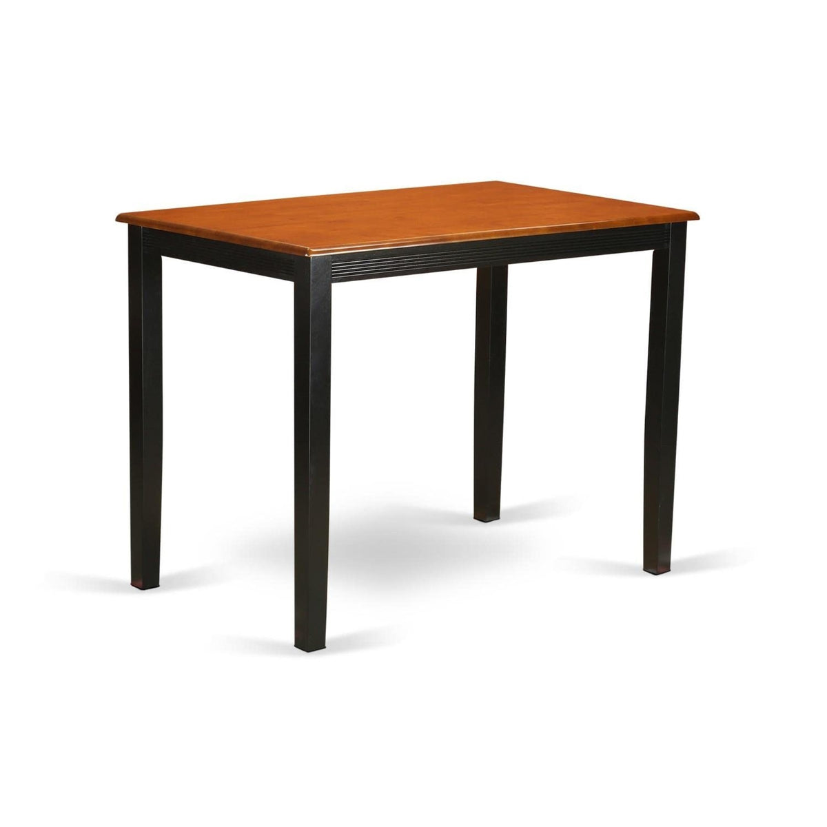 Casafoyer Yarmouth 3 Piece Kitchen Counter Height Set Contains A Rectangle Dining Room Table And 2 Wooden Seat Chairs, 30X48 Inch, Black & Cherry
