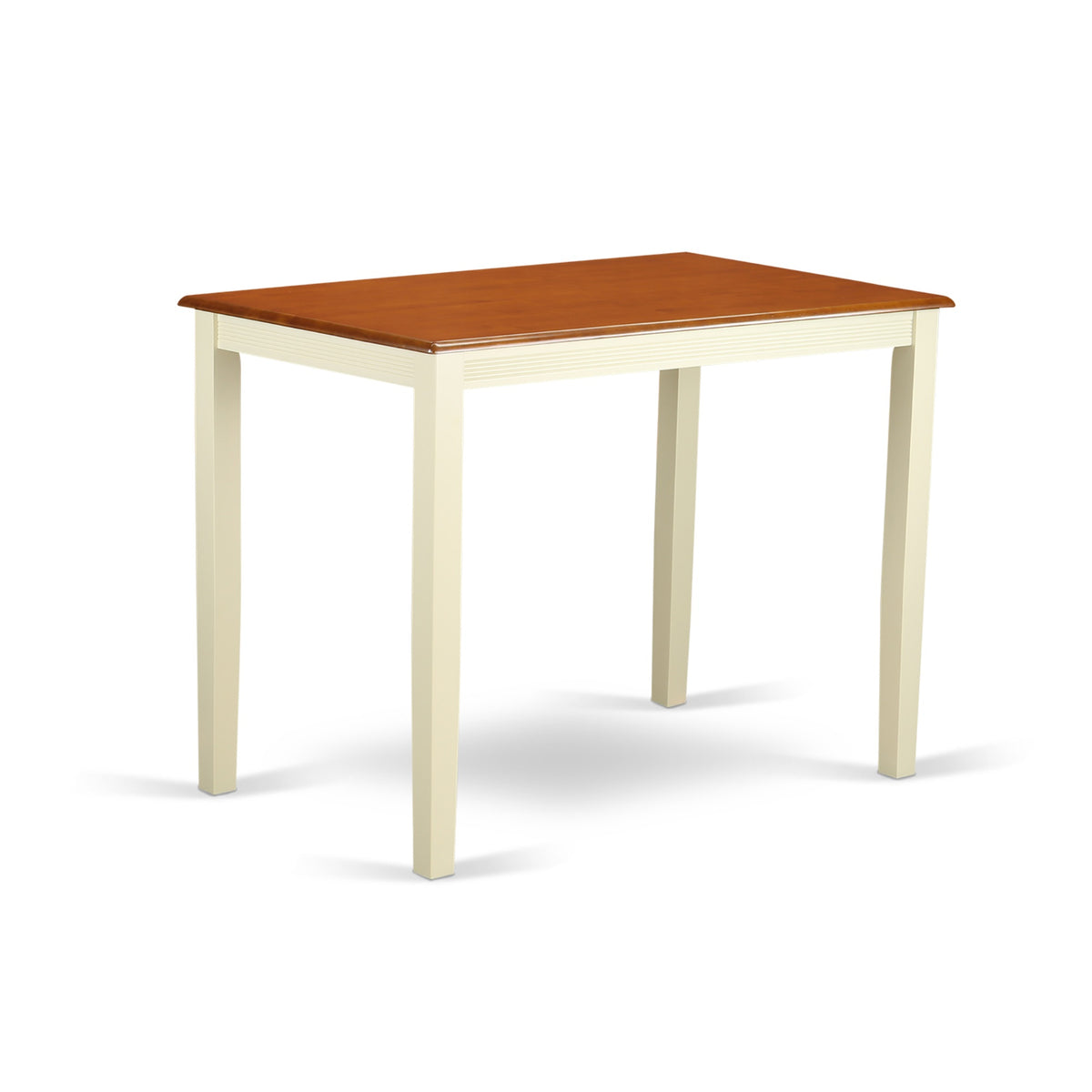 Yavn5-Whi-C 5 Pc Counter Height Dining Set - Buttermilk & Cherry, Rubber Wood, Transitional Style, Comfortable & Elegant'