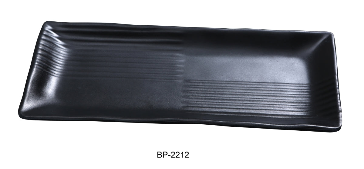 Yanco Bp-2212 Black Pearl-1 Rectangular Plate  Black - Pack Of 24