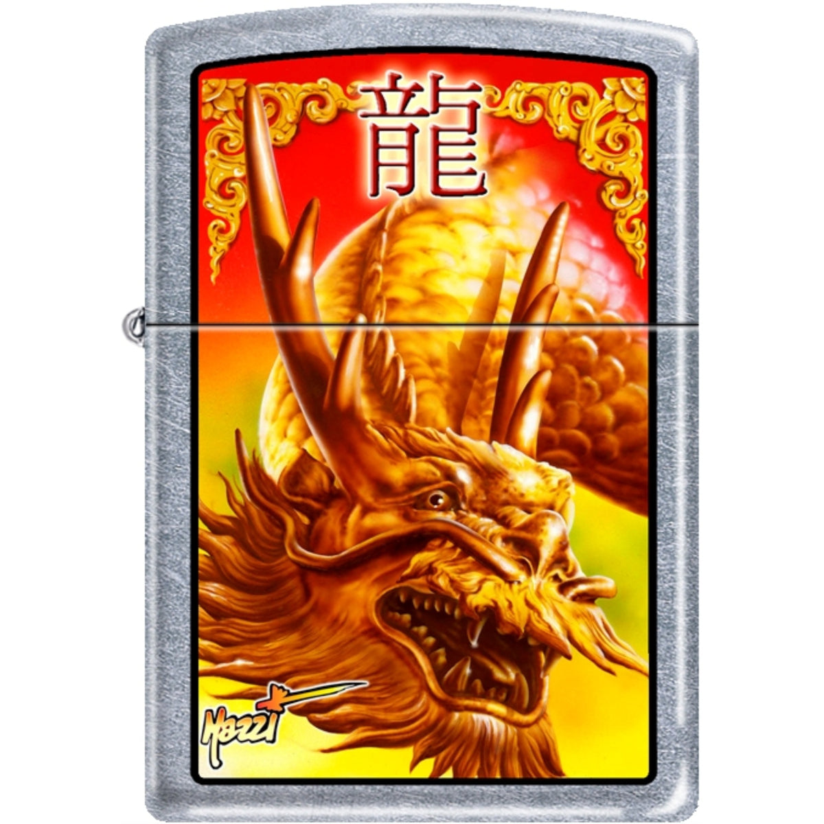 207Ci007389 - Zippo Procut Mazzi Golden Dragon Street Chrome