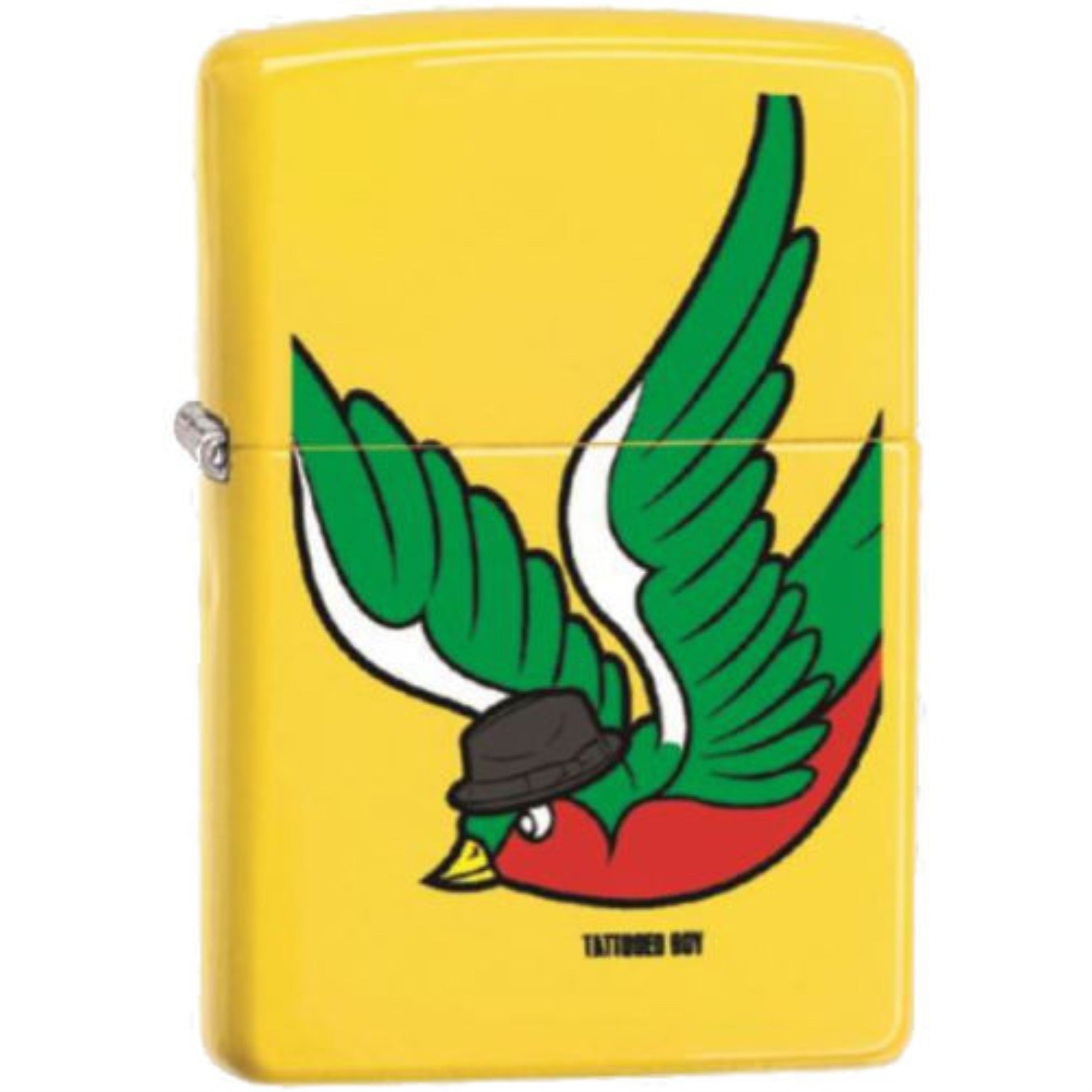 24839Ci010064 - Zippo Procut Tattooed Boy El Pajaro Sparrow Lemon  Matte
