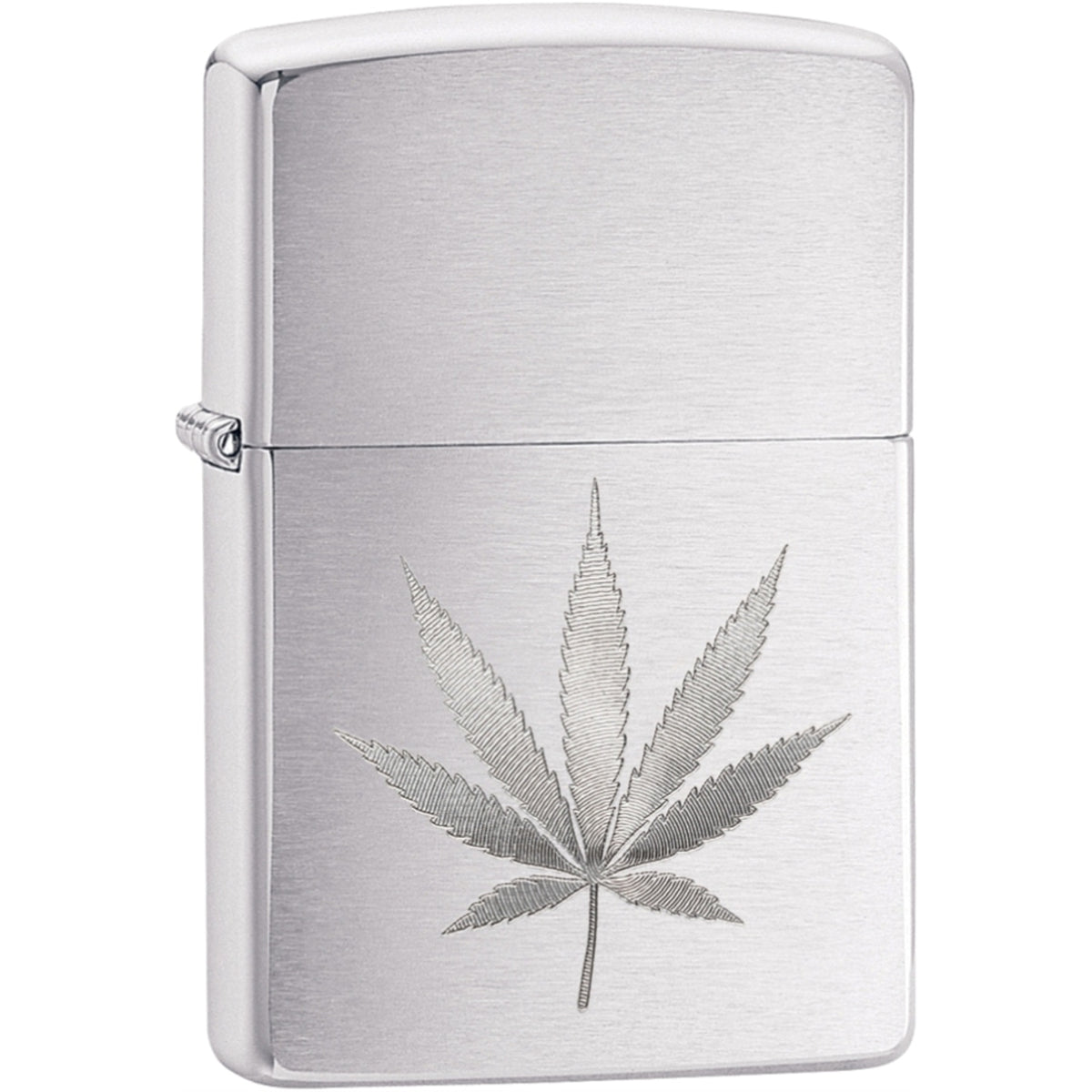 29587 - Zippo Brushed Chrome Leaf  Auto Engrave