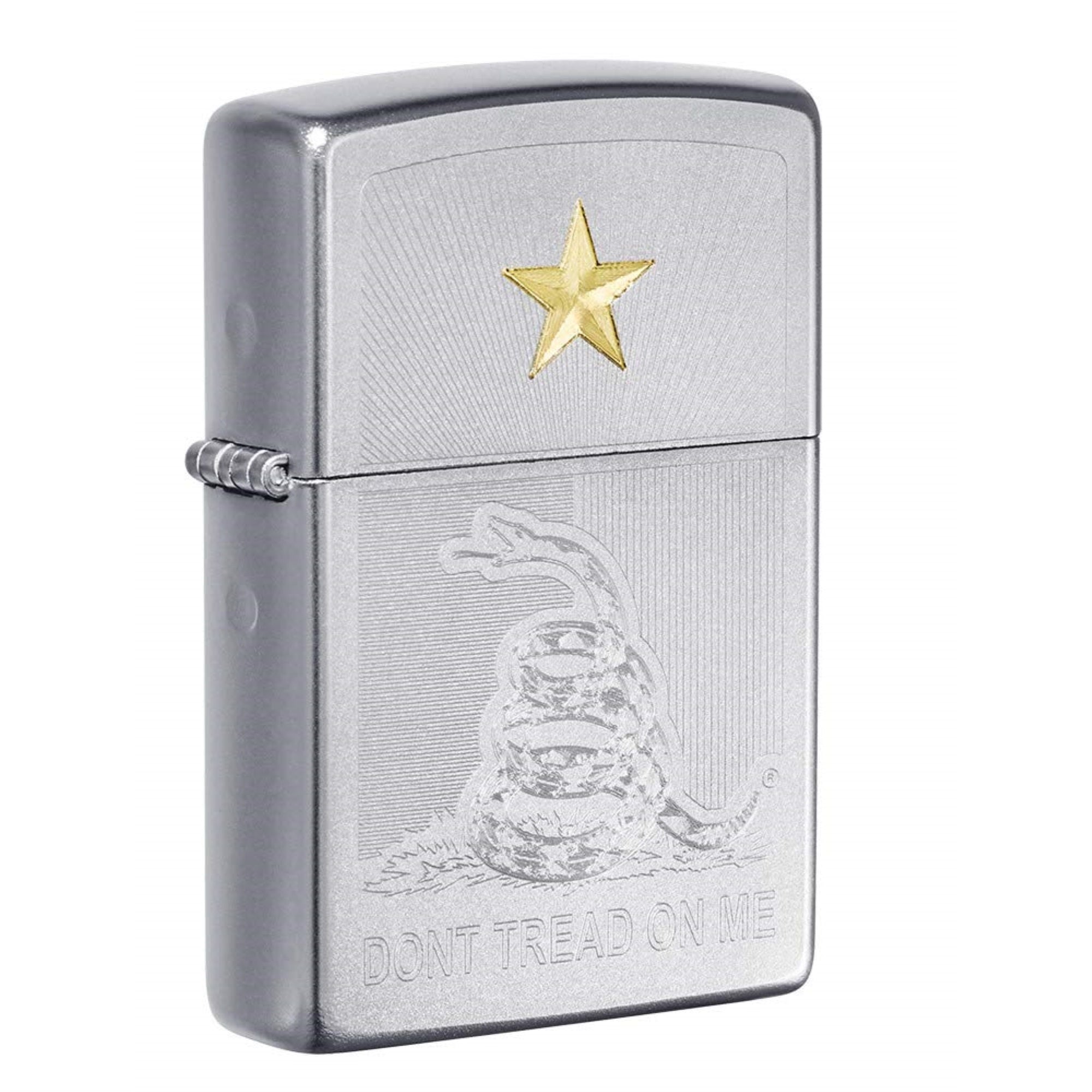 2024 Zippo Brushed Chrome Don'T Tread On Me, Old 49309