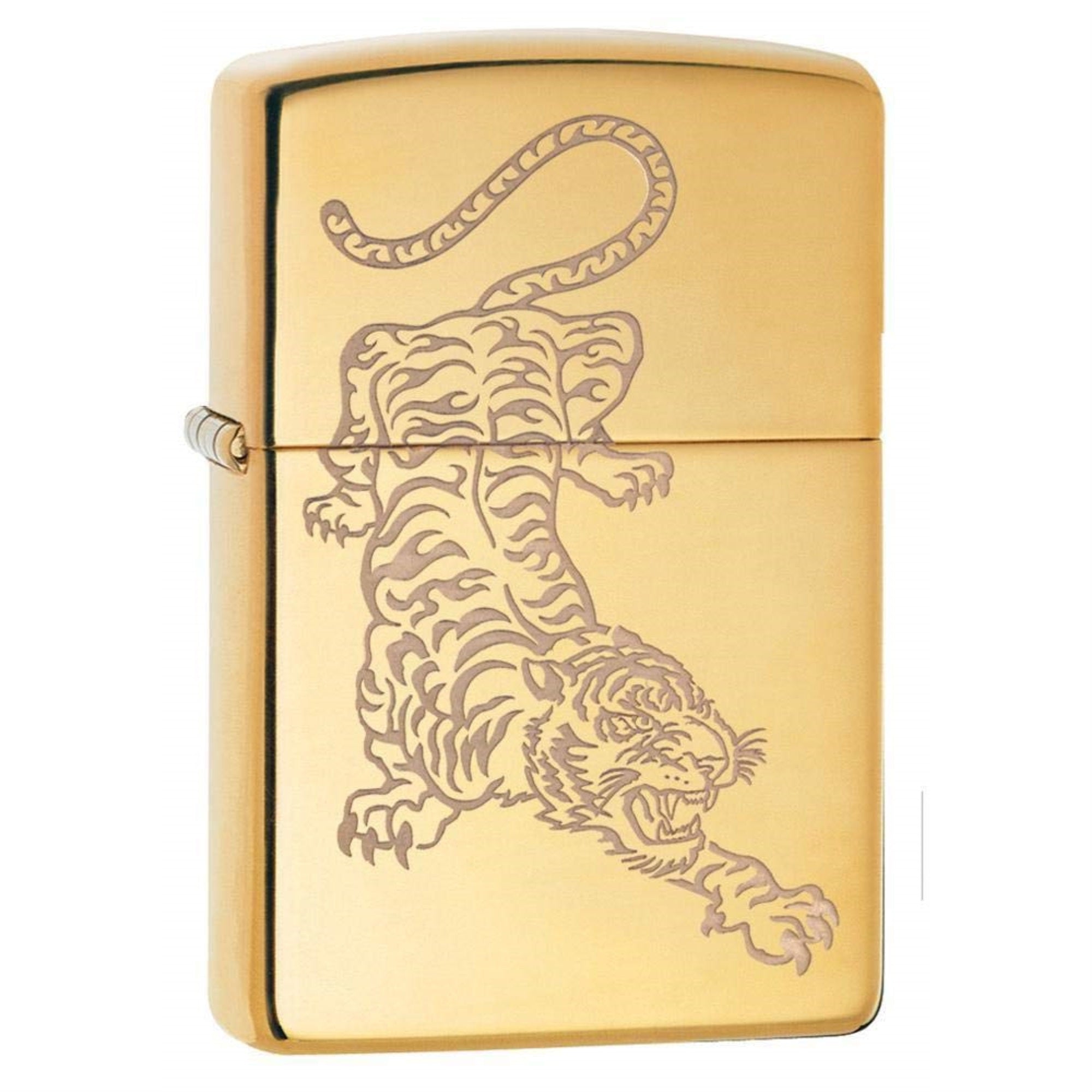 2024 Zippo Golden Tiger High Polish Brass Lustre