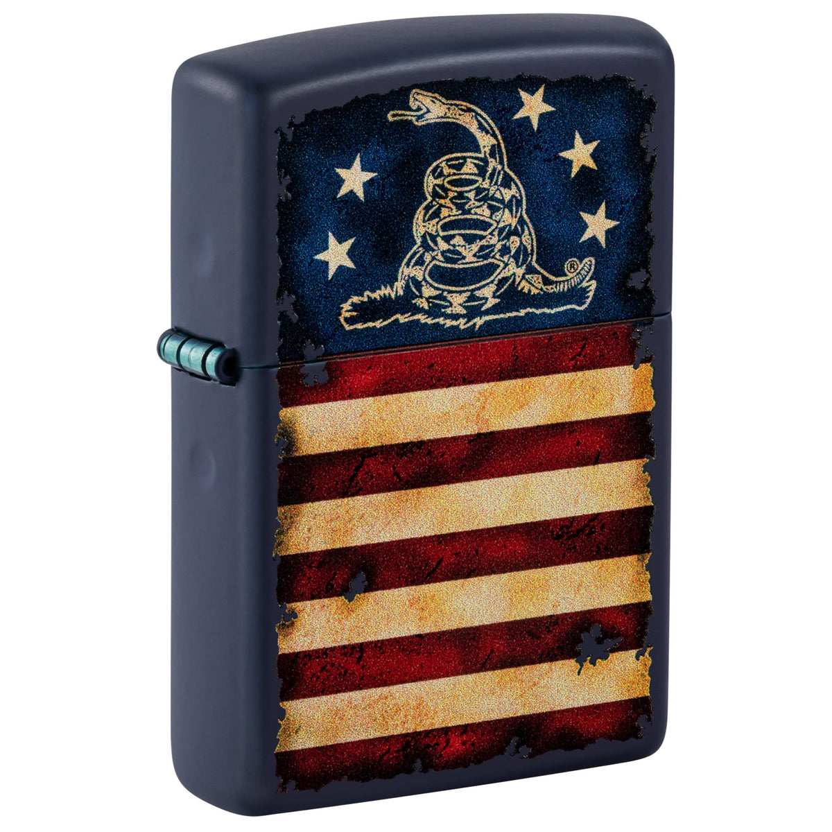 2024 Zippo Dont Tread On Me Flag, Navy Matte, Map: $ 29.71