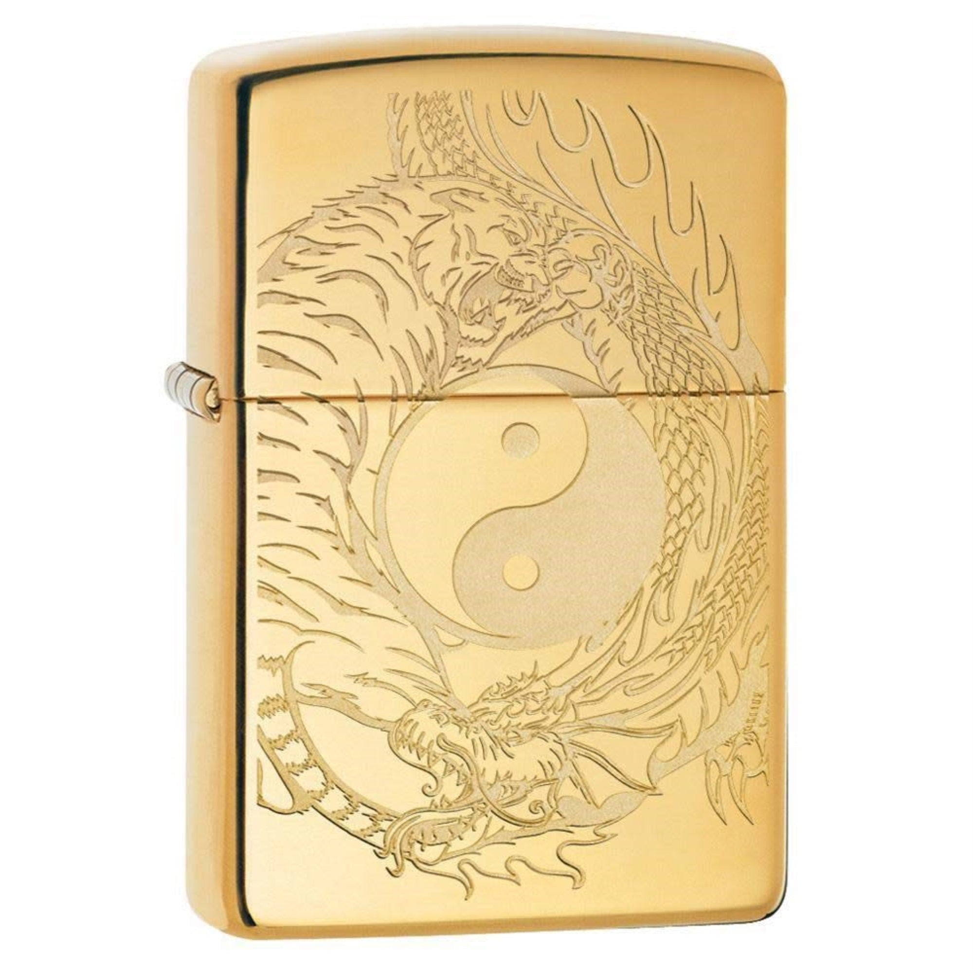 2024 Zippo Tiger Dragon Design, High Polish Brass