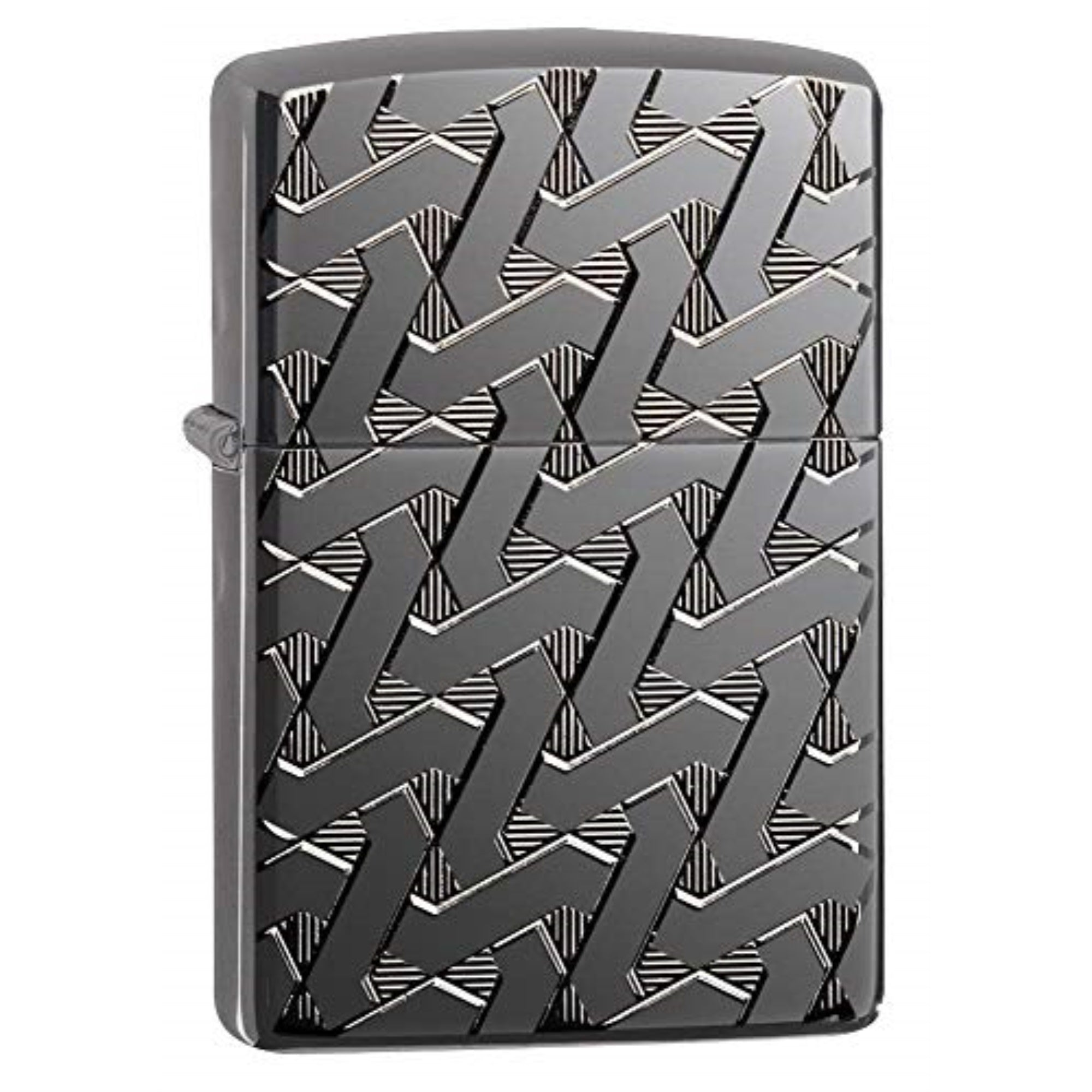2024 Zippo Geometric Weave, Armor High Polish Black Ice Deep Carve, Map: $ 51.81