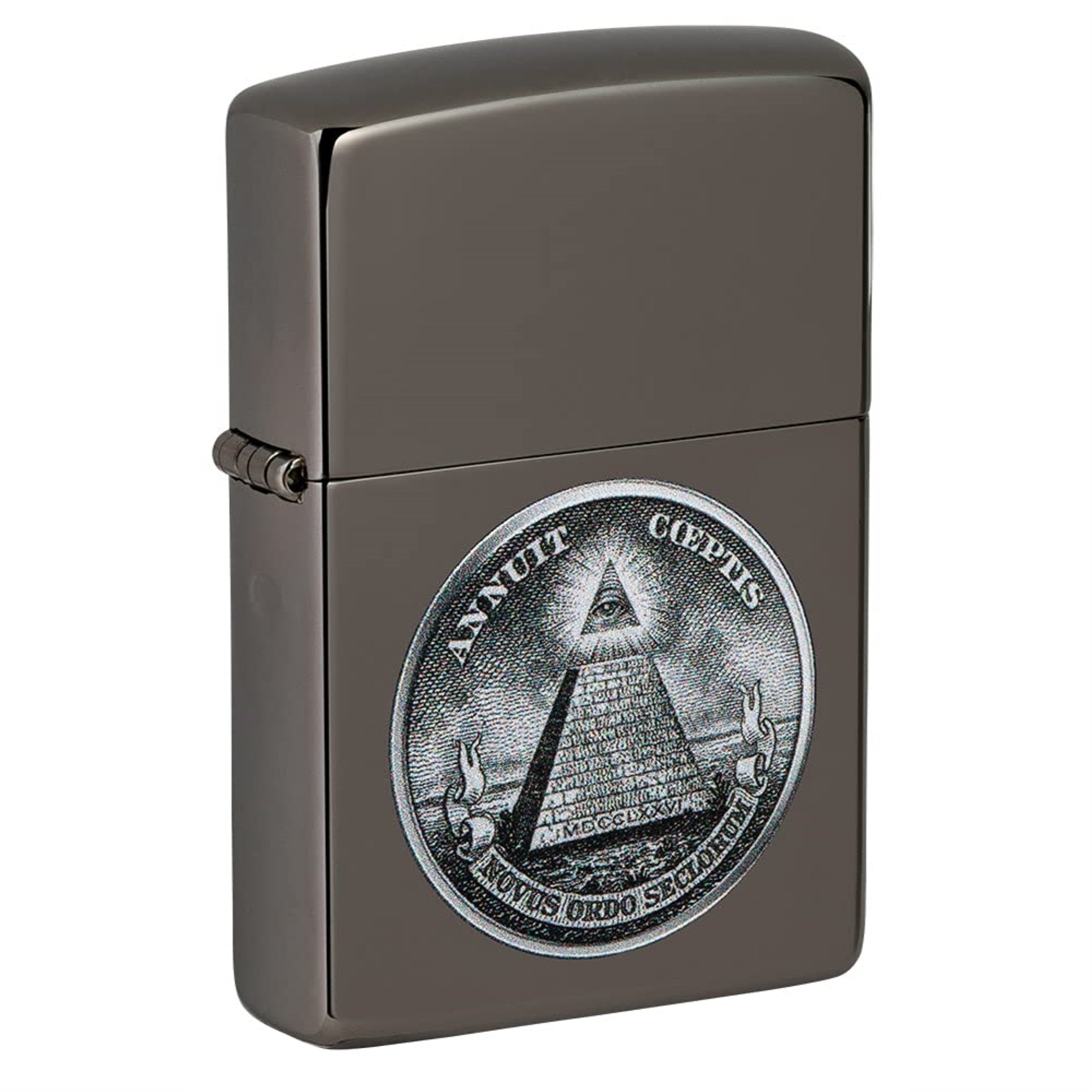 2022 Zippo Dollar Design, Al Sseeing Eye Of God, Black Ice, Map: $29.71