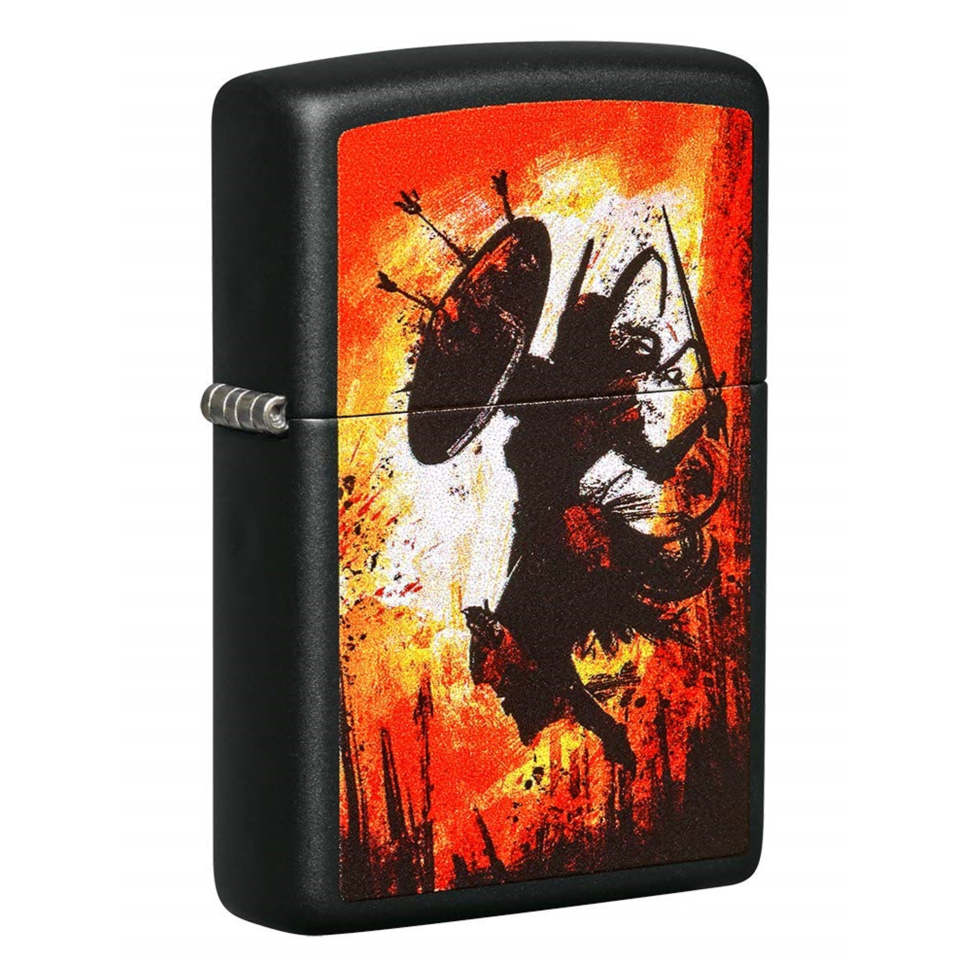 2022 Zippo Black Matte Warrior Design, Map: $25.46