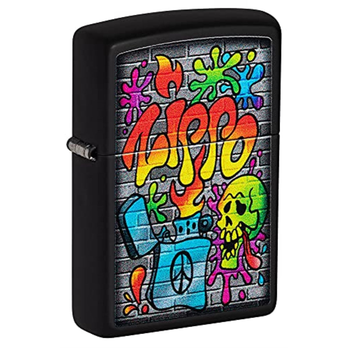 2024 Zippo Lighter Street Art Design, Black Matte, Map: $ 27.16