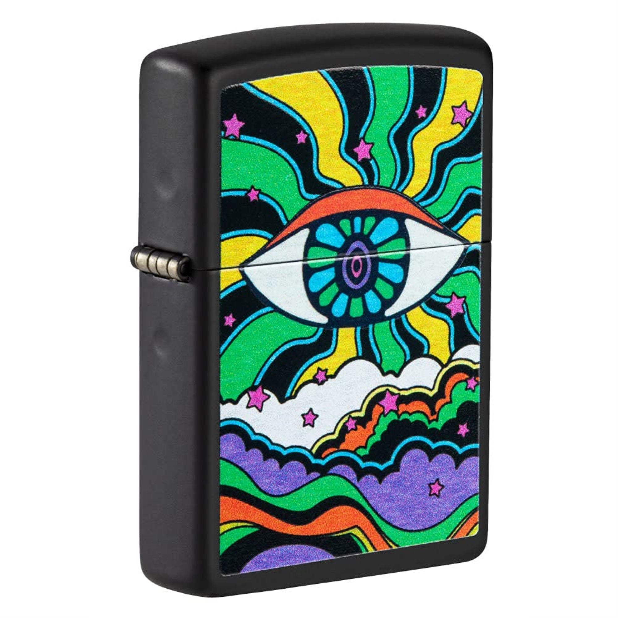 2023 Zippo Black Light Eye Design, Black Matte