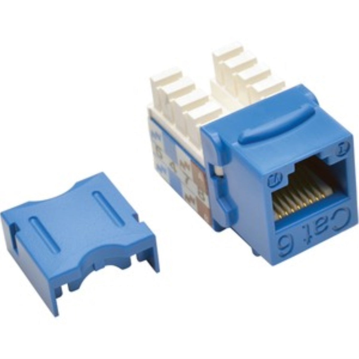 Cat6 / Cat5E 110 Keystone Jack 110 Style Punchdown Blue Rj45 25Pk