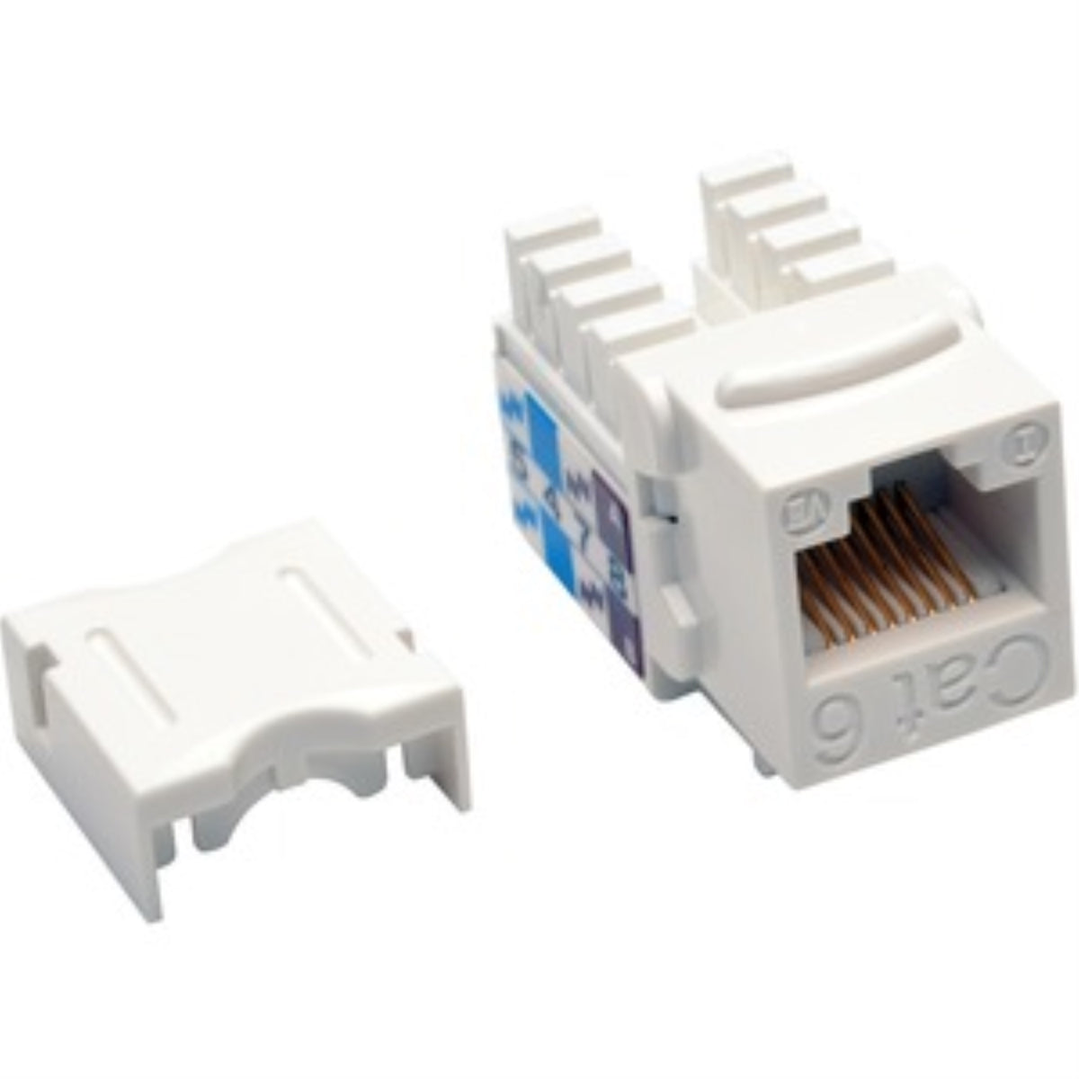 Cat6 / Cat5E 110 Keystone Jack 110 Style Punchdown White Rj45 25Pk