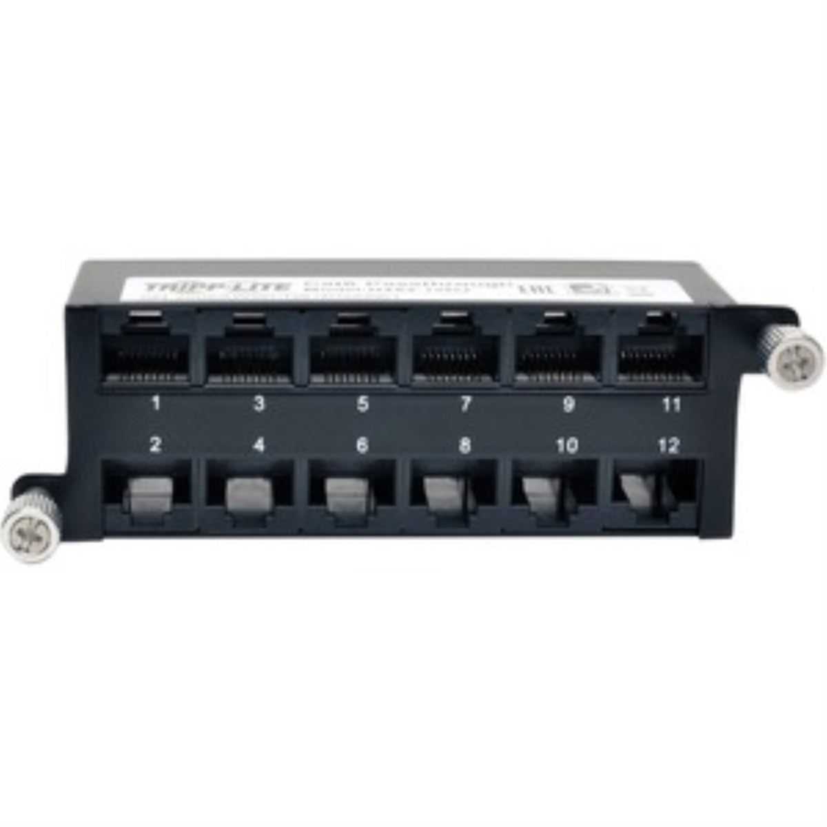 High Density Cat5E / Cat6 Pass-Through Cassette 12 Rj45