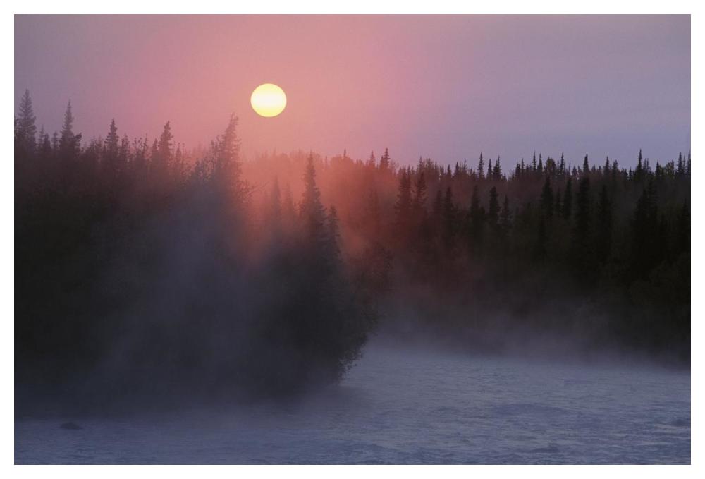 Sunrise Over Kasilof River, Kasilof, Alaska-Paper Art-50X34