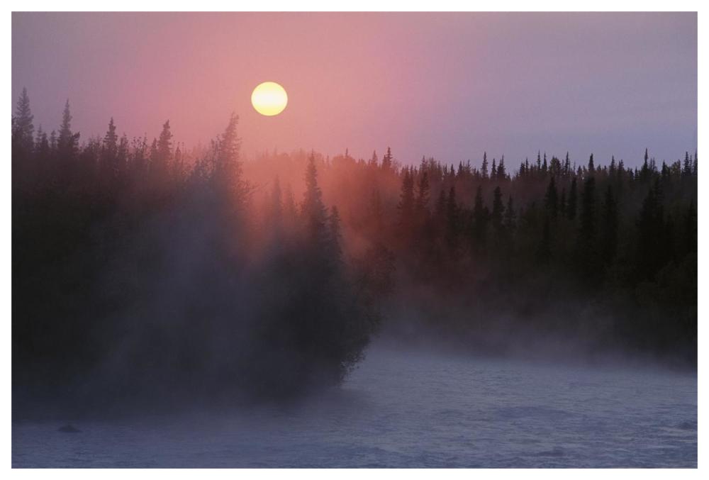 Sunrise Over Kasilof River, Kasilof, Alaska-Paper Art-62X42