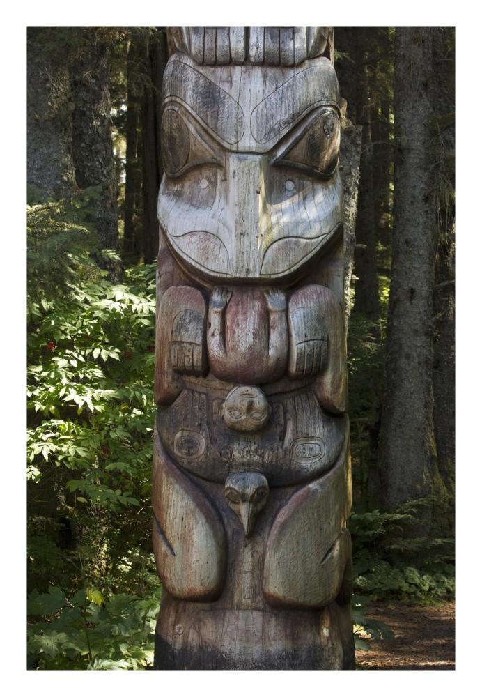 Tlingit Totem Pole, Sitka National Historical Park, Alaska-Paper Art-18X26