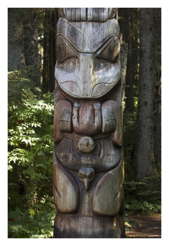 Tlingit Totem Pole, Sitka National Historical Park, Alaska-Paper Art-22X32