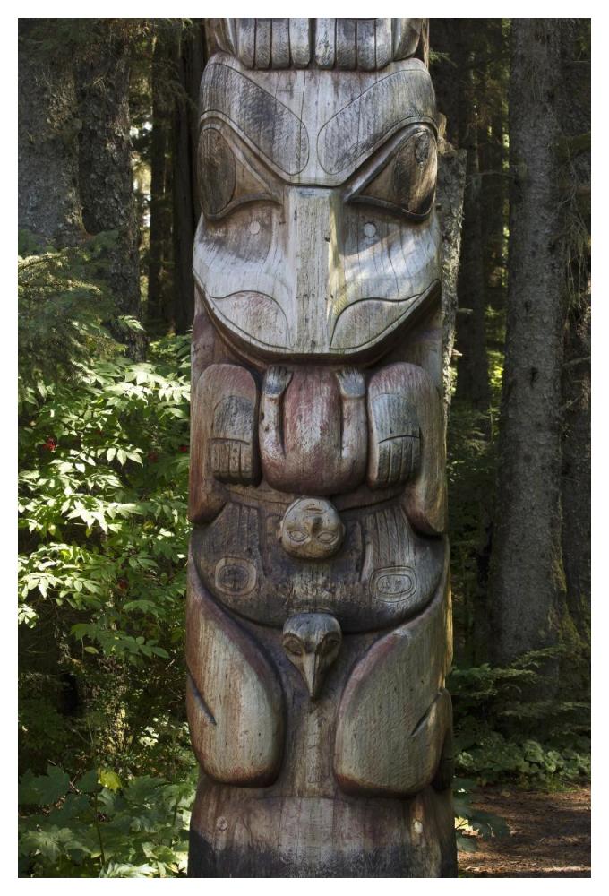 Tlingit Totem Pole, Sitka National Historical Park, Alaska-Paper Art-34X50