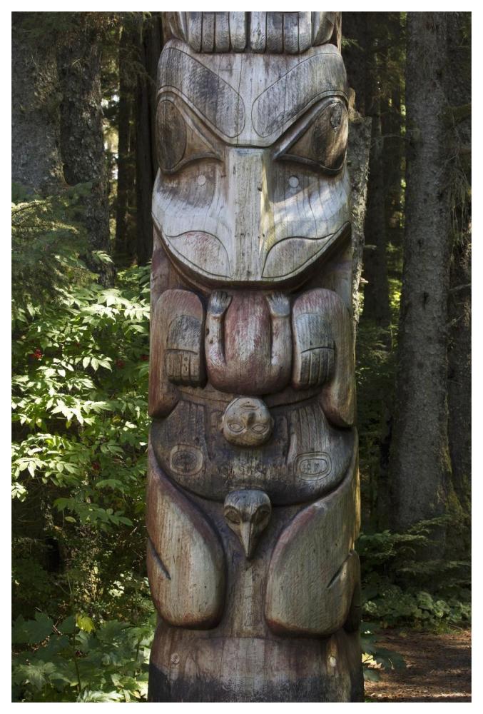 Tlingit Totem Pole, Sitka National Historical Park, Alaska-Paper Art-42X62