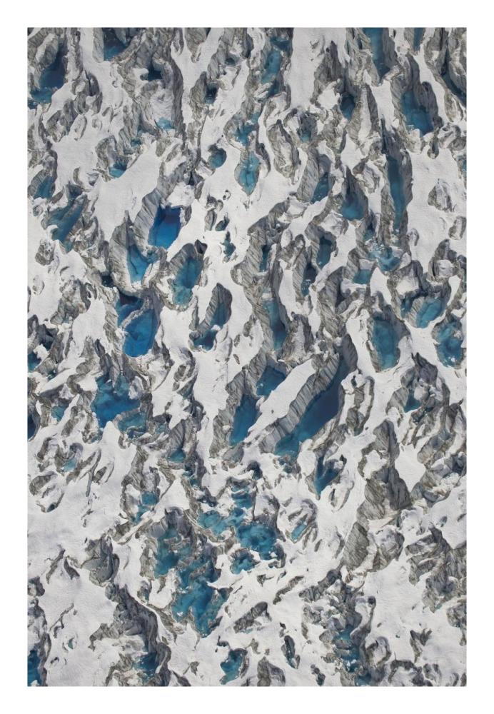 Meltwater Lakes On Hubbard Glacier, Wrangell-St. Elias National Park, Alaska-Paper Art-18X26
