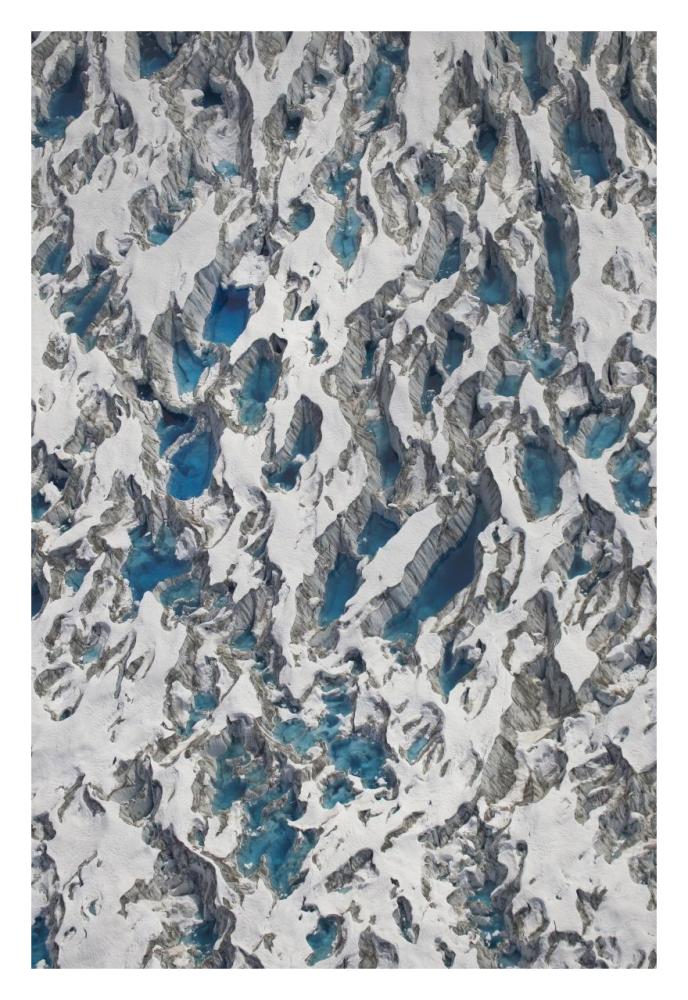 Meltwater Lakes On Hubbard Glacier, Wrangell-St. Elias National Park, Alaska-Paper Art-22X32