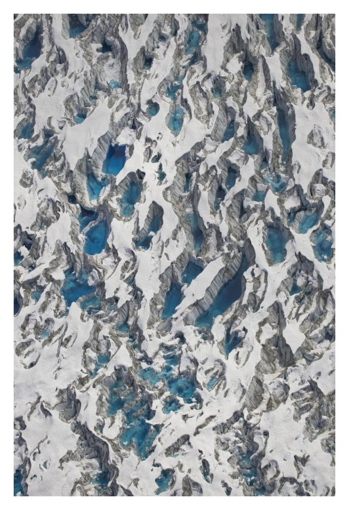 Meltwater Lakes On Hubbard Glacier, Wrangell-St. Elias National Park, Alaska-Paper Art-26X38