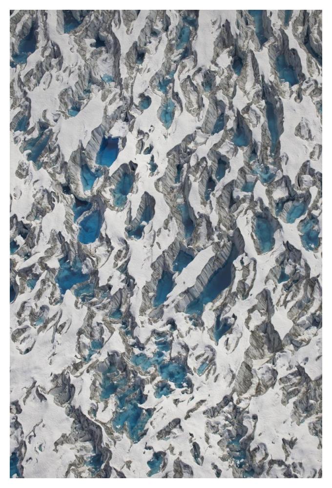 Meltwater Lakes On Hubbard Glacier, Wrangell-St. Elias National Park, Alaska-Paper Art-34X50