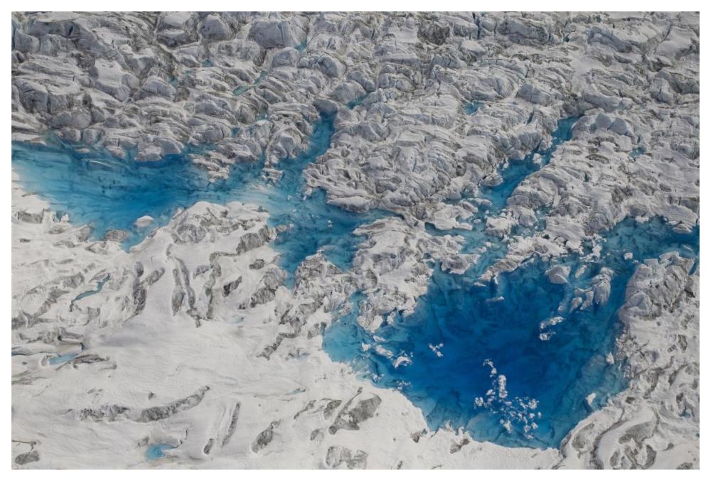 Meltwater Lakes On Hubbard Glacier, Wrangell-St. Elias National Park, Alaska-Paper Art-62X42