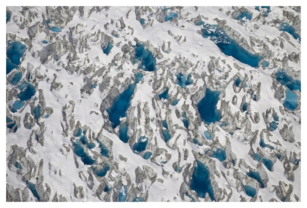 Meltwater Lakes On Hubbard Glacier, Wrangell-St. Elias National Park, Alaska-Paper Art-50X34