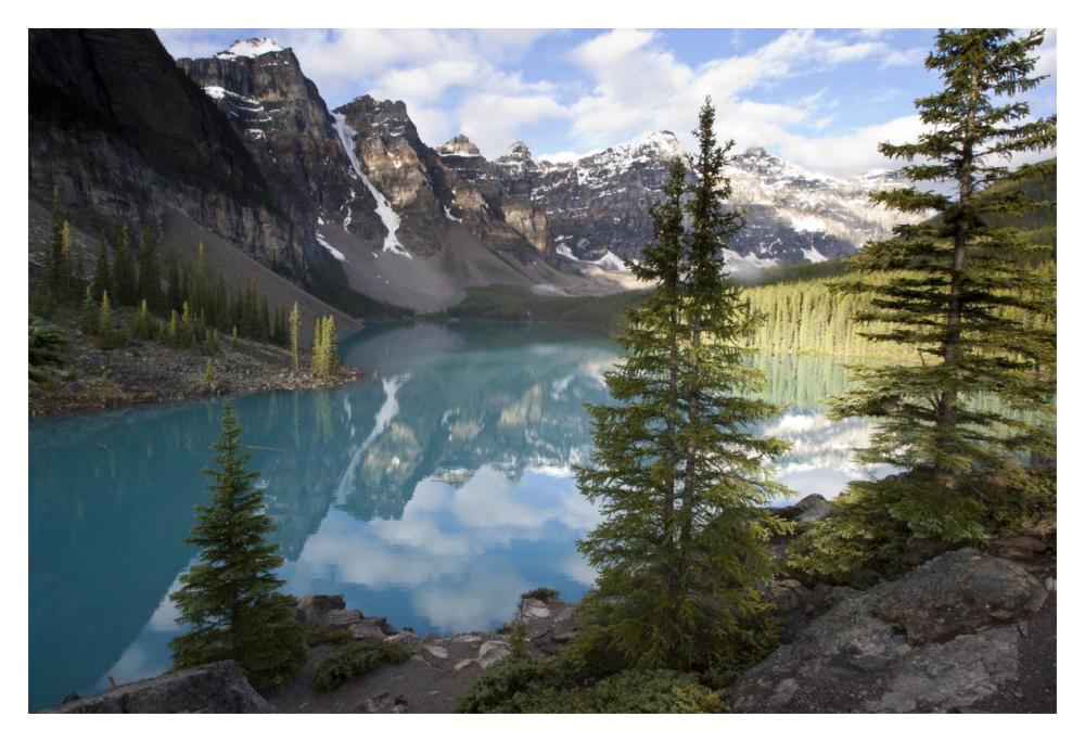 Moraine Lake In The Valley Of The Ten Peaks, Banff National Park, Alberta, Canada-Paper Art-20X14