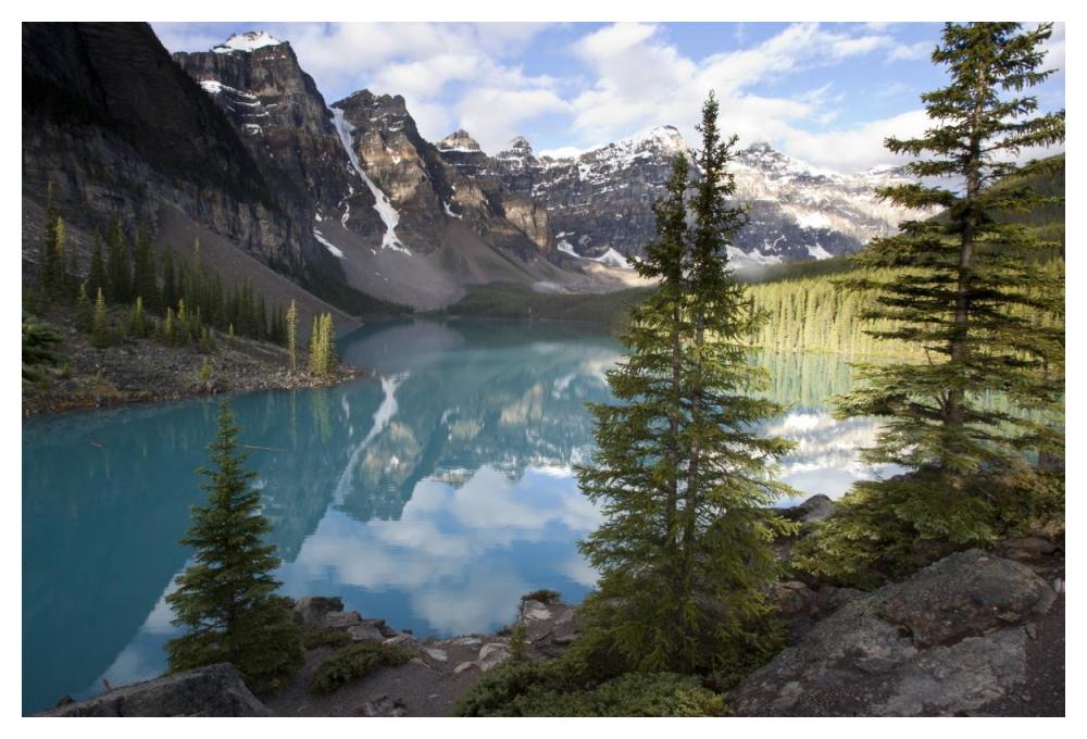 Moraine Lake In The Valley Of The Ten Peaks, Banff National Park, Alberta, Canada-Paper Art-50X34