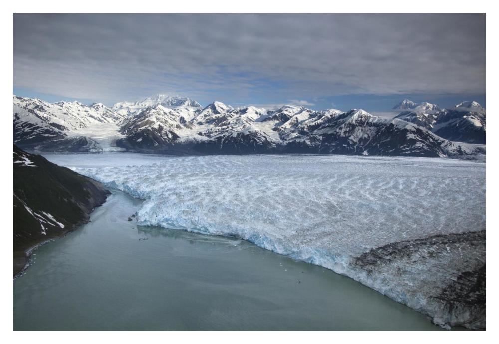 Hubbard Glacier Encroaching On Gilbert Point, Wrangell-St. Elias National Park, Alaska-Paper Art-20X14