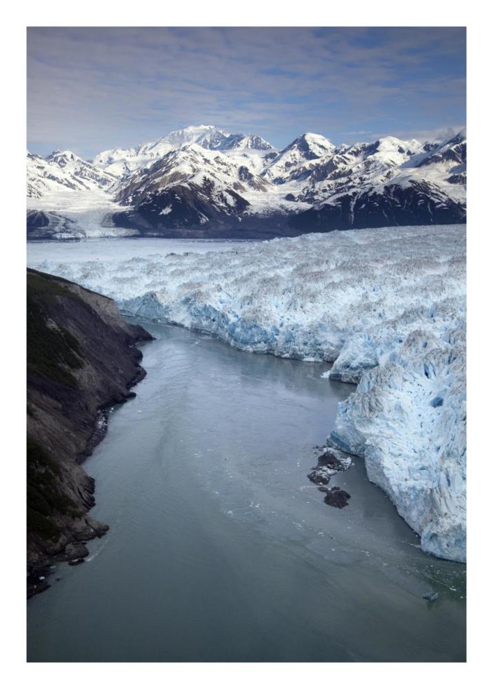 Hubbard Glacier Encroaching On Gilbert Point, Wrangell-St. Elias National Park, Alaska-Paper Art-18X26